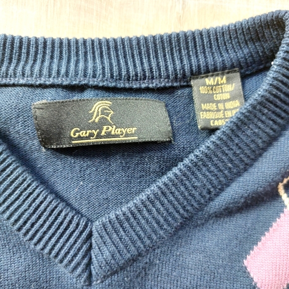 Gary Player Argyle Sweater Vest - M - Picture 3 of 3